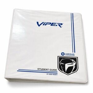 Dodge Viper Chrysler Dealer Technical Training COMPLETE Binder ASE 1994–1996
